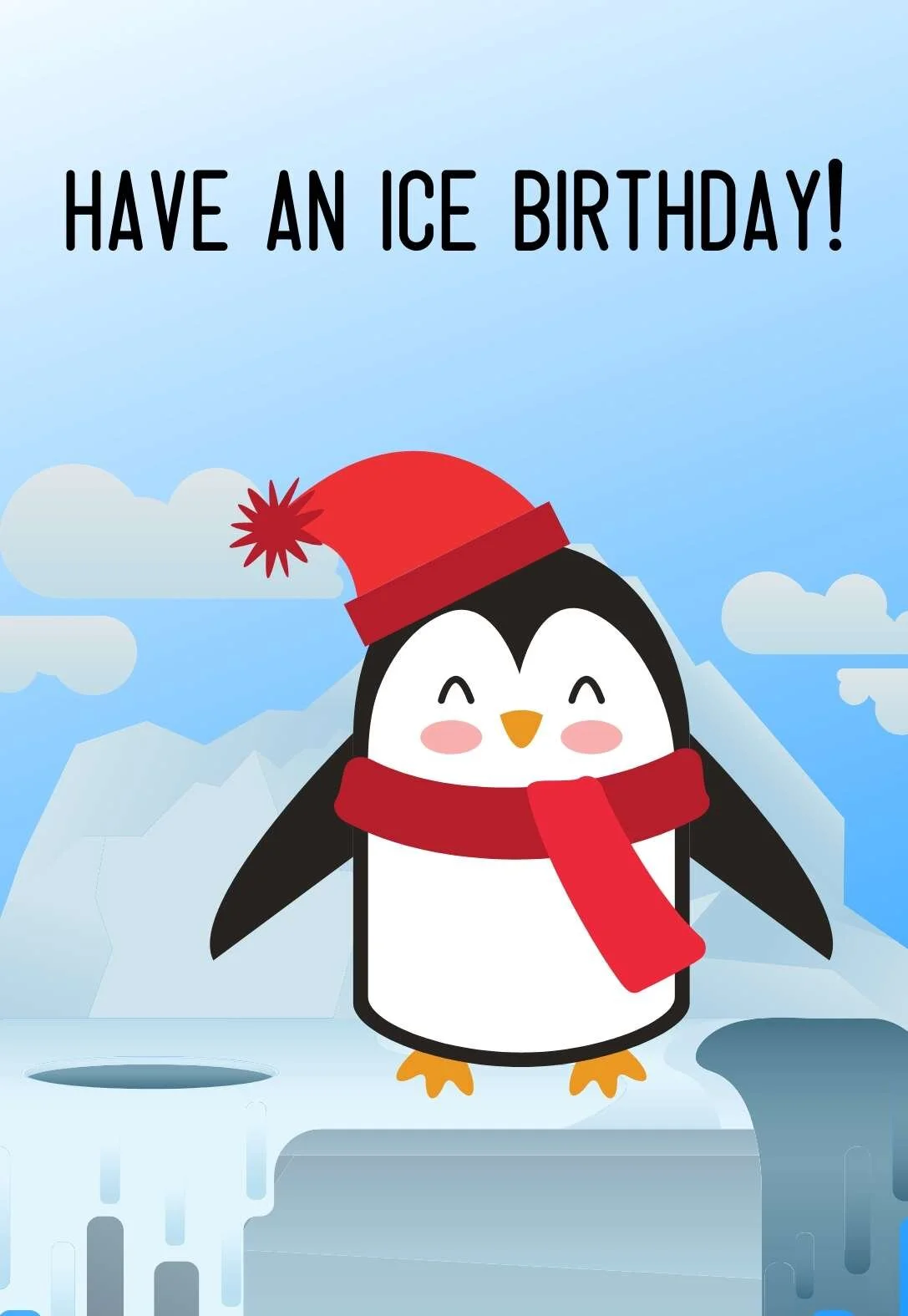 Penguin Printable Birthday Cards — PRINTBIRTHDAY.CARDS