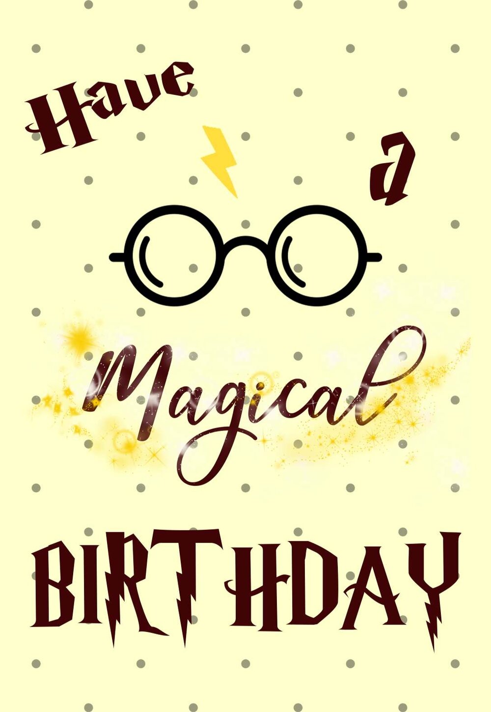 Free Harry Potter Printable Birthday Tags