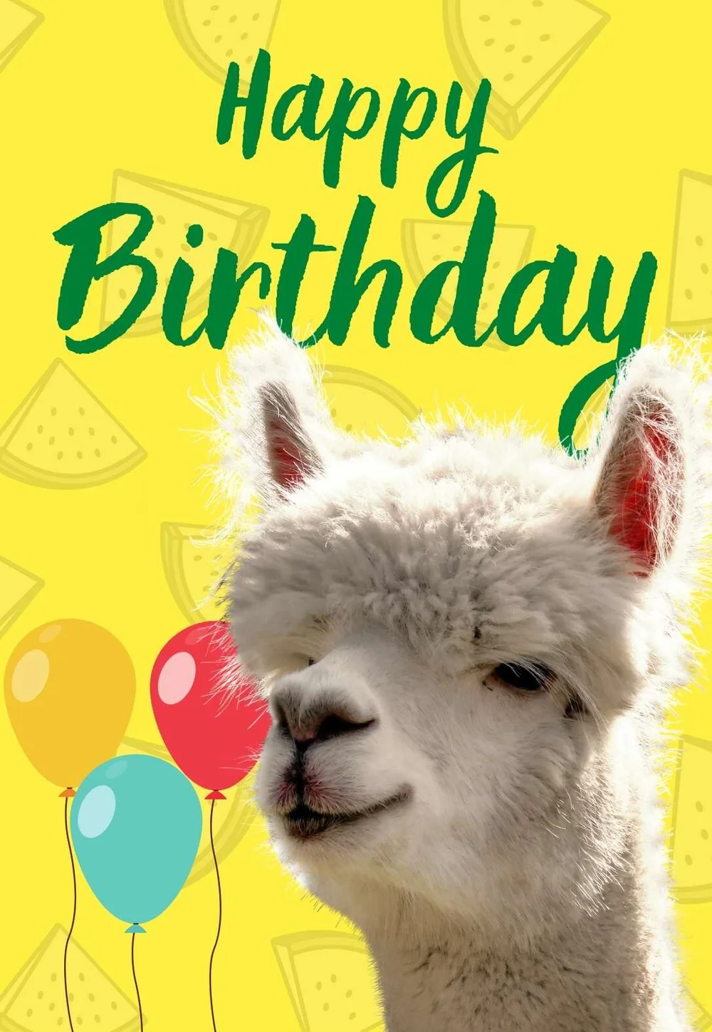 Llama Printable Birthday Cards — PRINTBIRTHDAY.CARDS