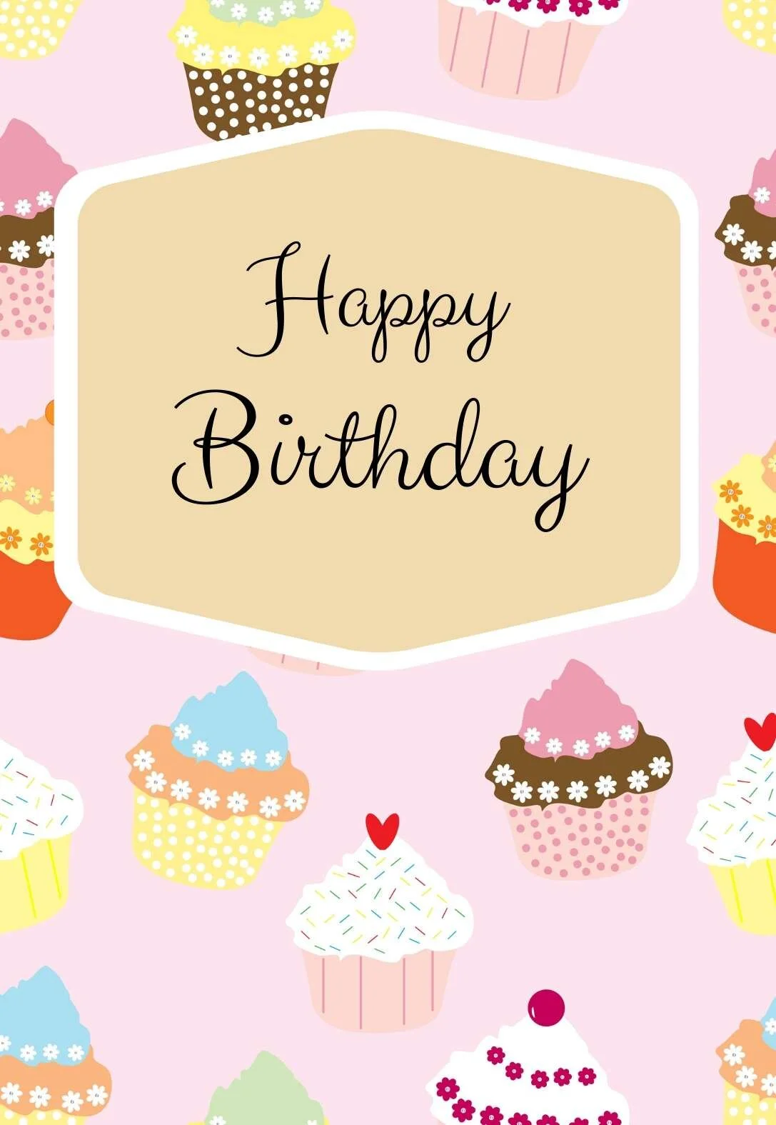 Cupcake Printable Birthday Cards — PRINTBIRTHDAY.CARDS