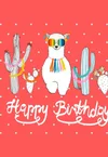 Llama Printable Birthday Cards — PRINTBIRTHDAY.CARDS