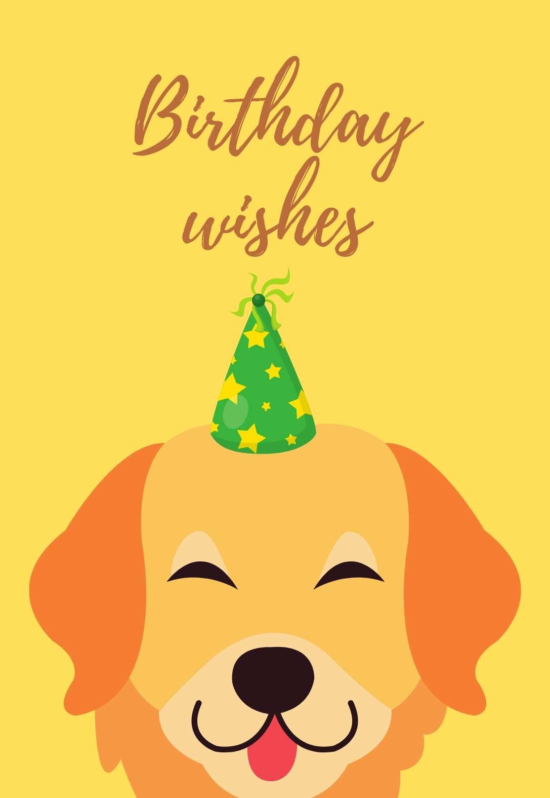 birthday dog cards printable card template