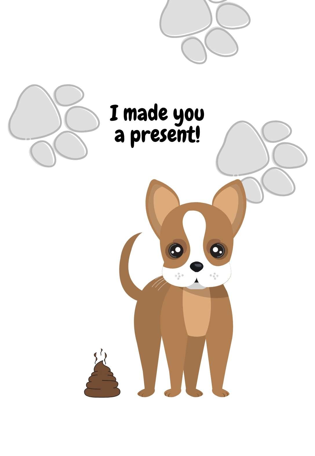 Birthday Card From Dog Printable