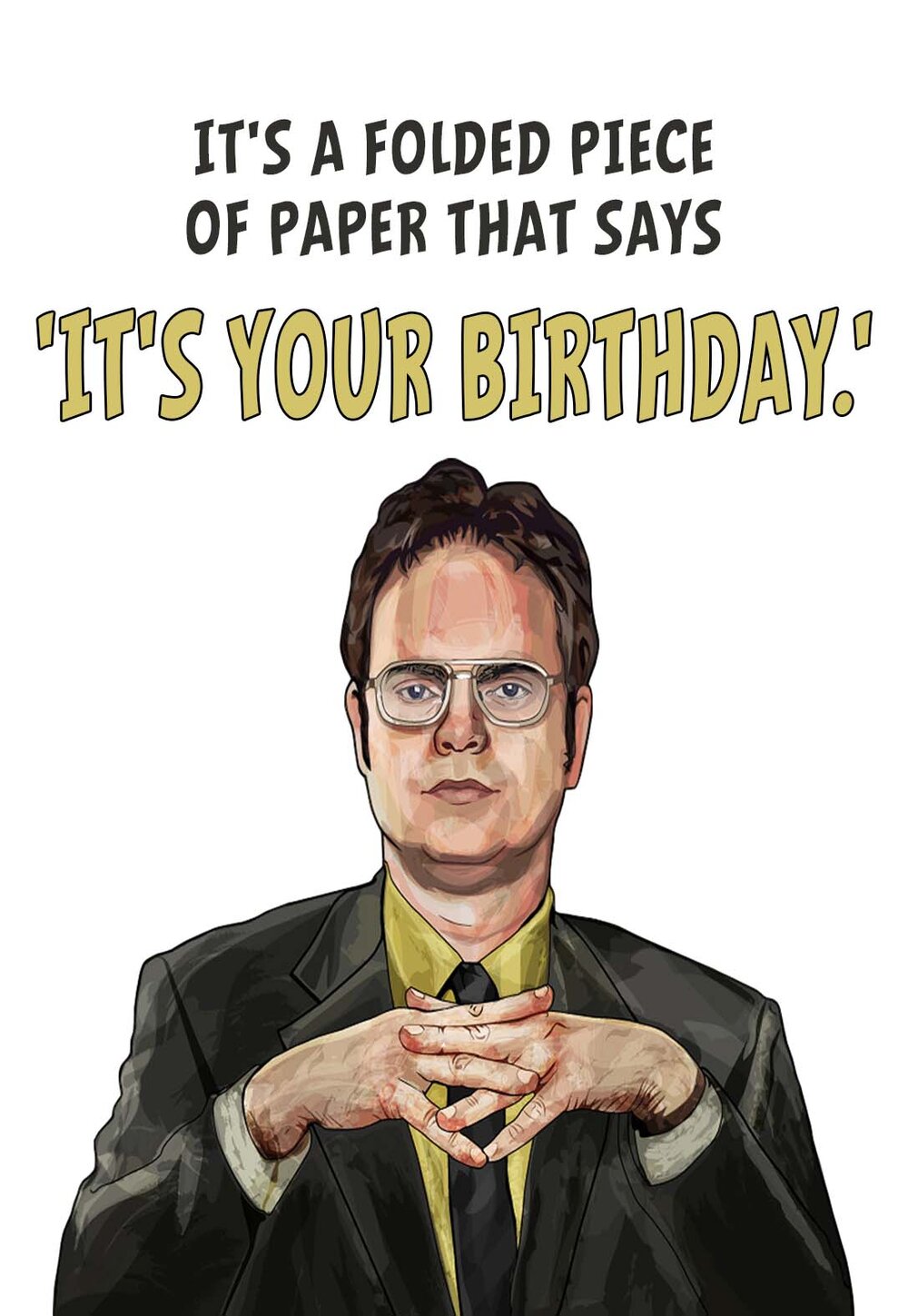 funny the office printable birthday card