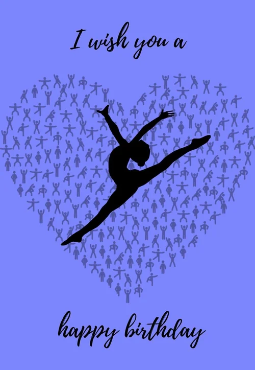 Gymnastics Printable Birthday Cards (free) — PRINTBIRTHDAY.CARDS