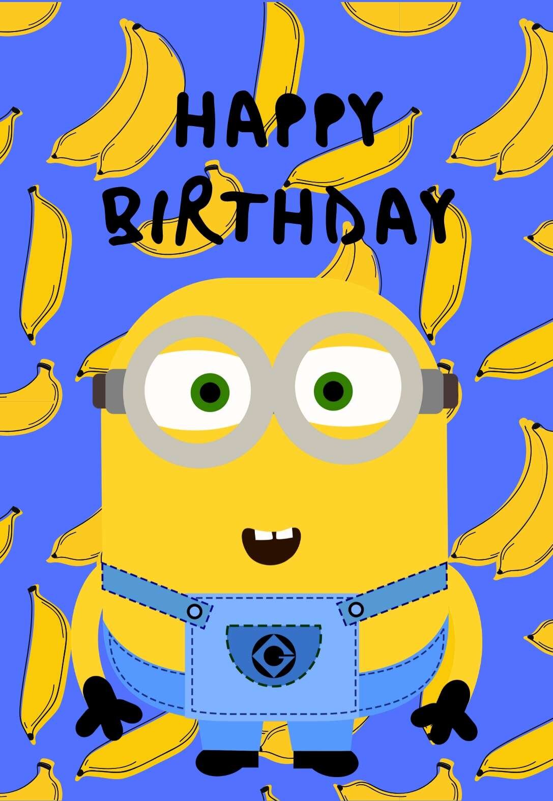 Awesome Minion Themed Printable Birthday Cards (+ Messages In Minion Card Template