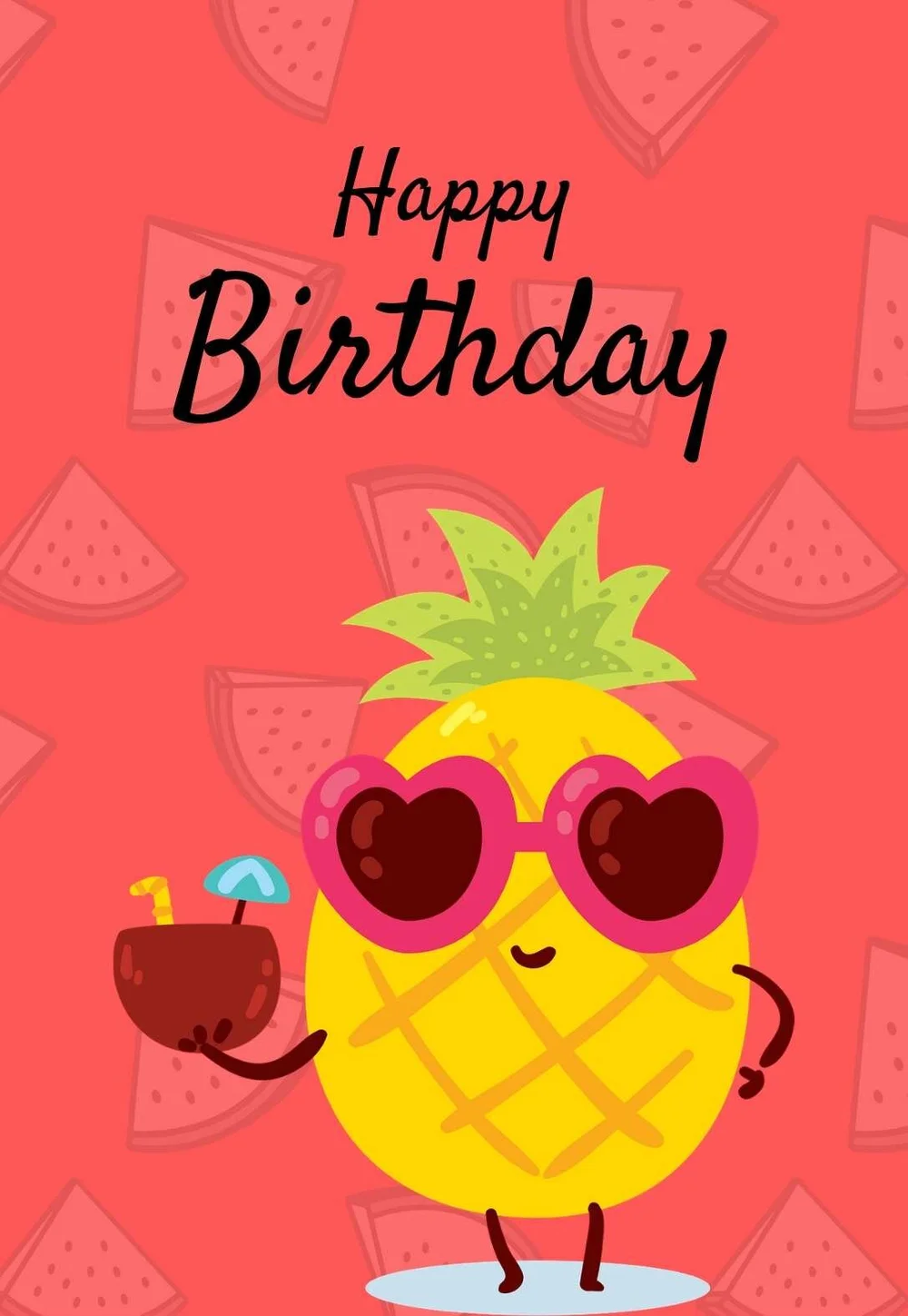 Pineapple Printable Birthday Cards Printbirthday Cards