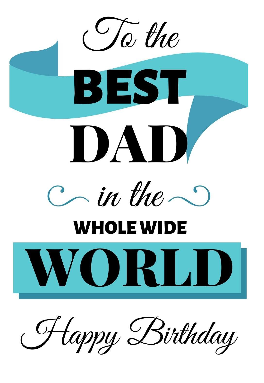 Printable Birthday Cards for Dads
