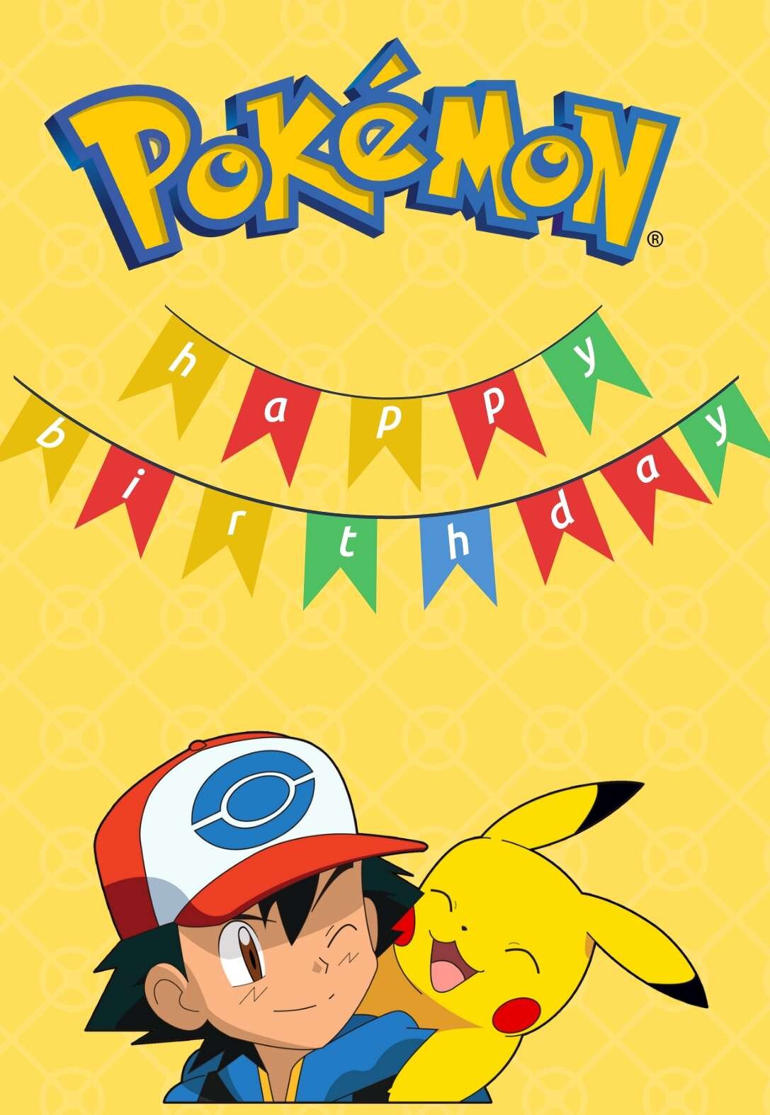 Pokemon Birthday Card Printable Free