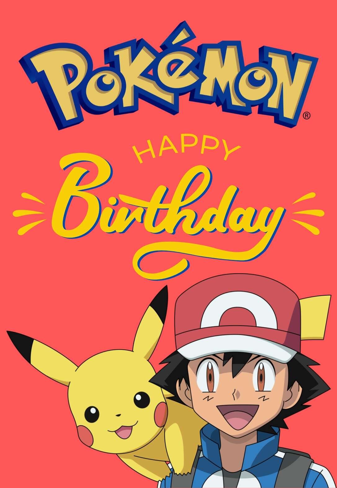 Printable Pokemon Birthday Cards PRINTBIRTHDAY CARDS