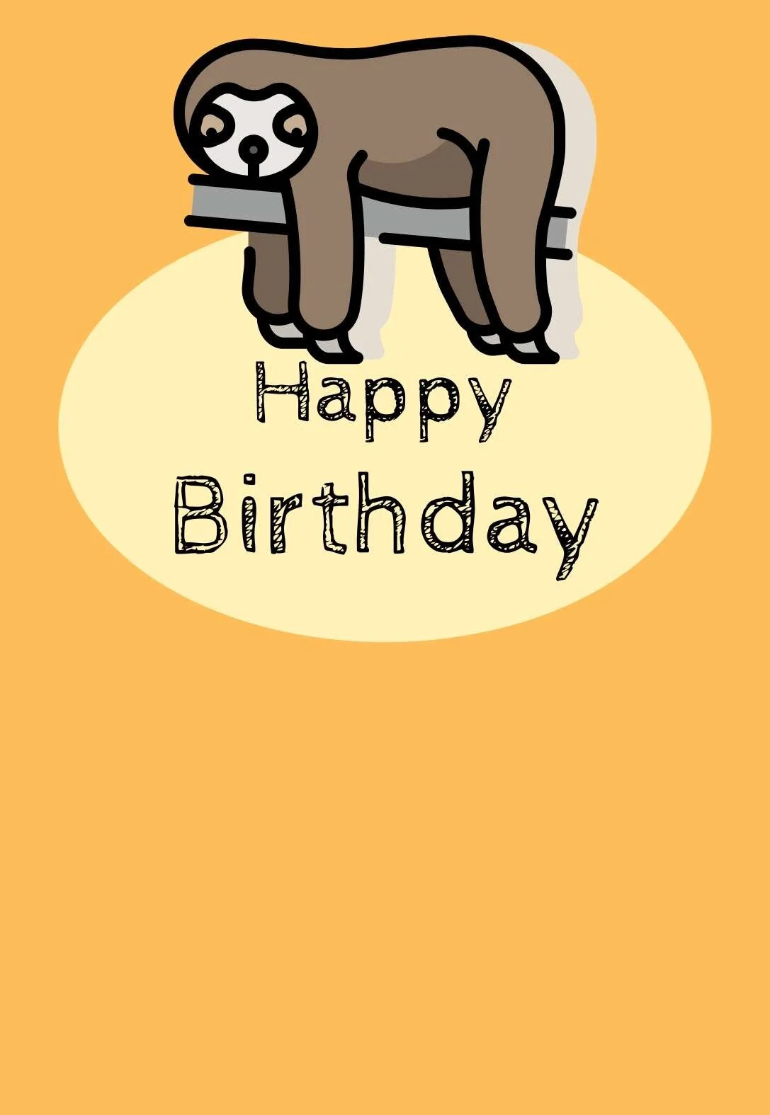 Sloth Printable Birthday Cards — PRINTBIRTHDAY.CARDS