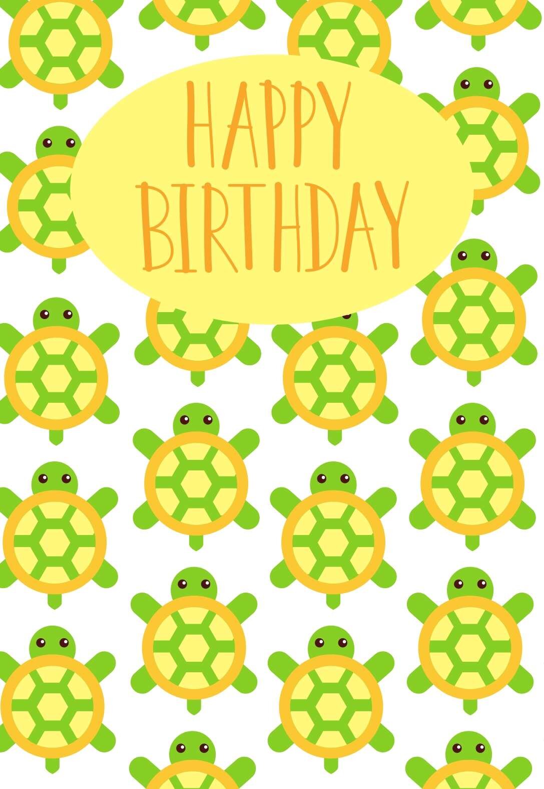 Turtle Printable Birthday Cards — PRINTBIRTHDAY.CARDS