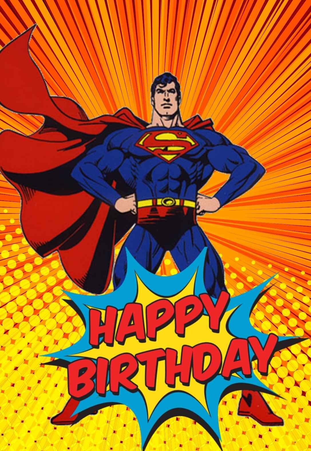 Free Printable Superhero Birthday Cards - Many Categories With Regard To Superman Birthday Card Template