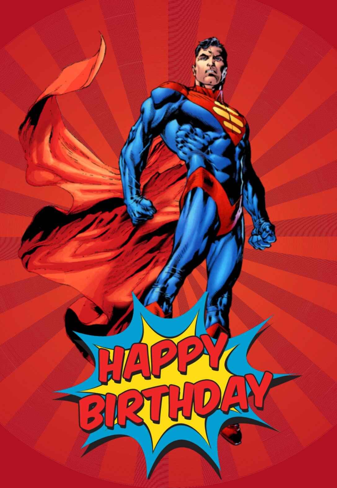 Printable Superhero Birthday Cards