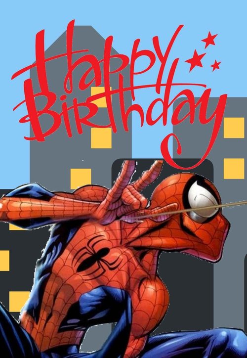 Spiderman Printable Birthday Cards — PRINTBIRTHDAY.CARDS