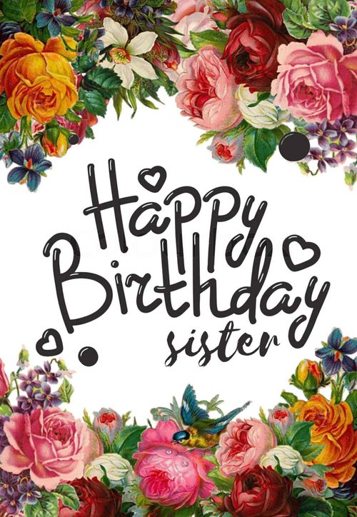 16+ Printable Birthday Cards for a Sister w/ Messages — PRINTBIRTHDAY.CARDS