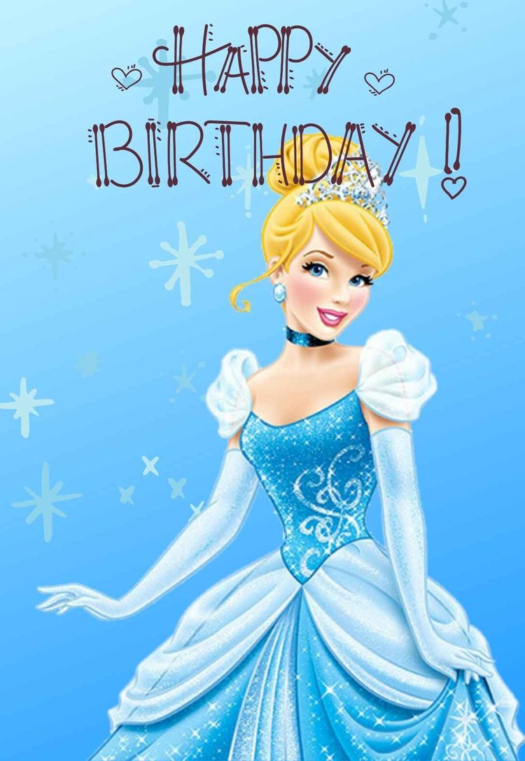 Cinderella Printable Birthday Cards — PRINTBIRTHDAY.CARDS