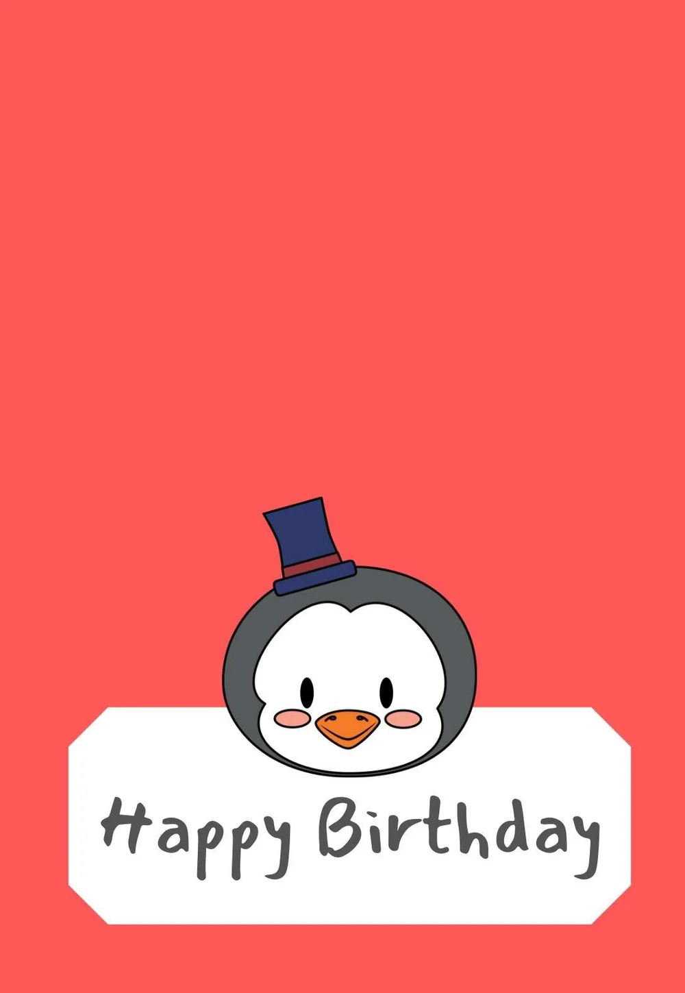 Penguin Printable Birthday Cards — PRINTBIRTHDAY.CARDS