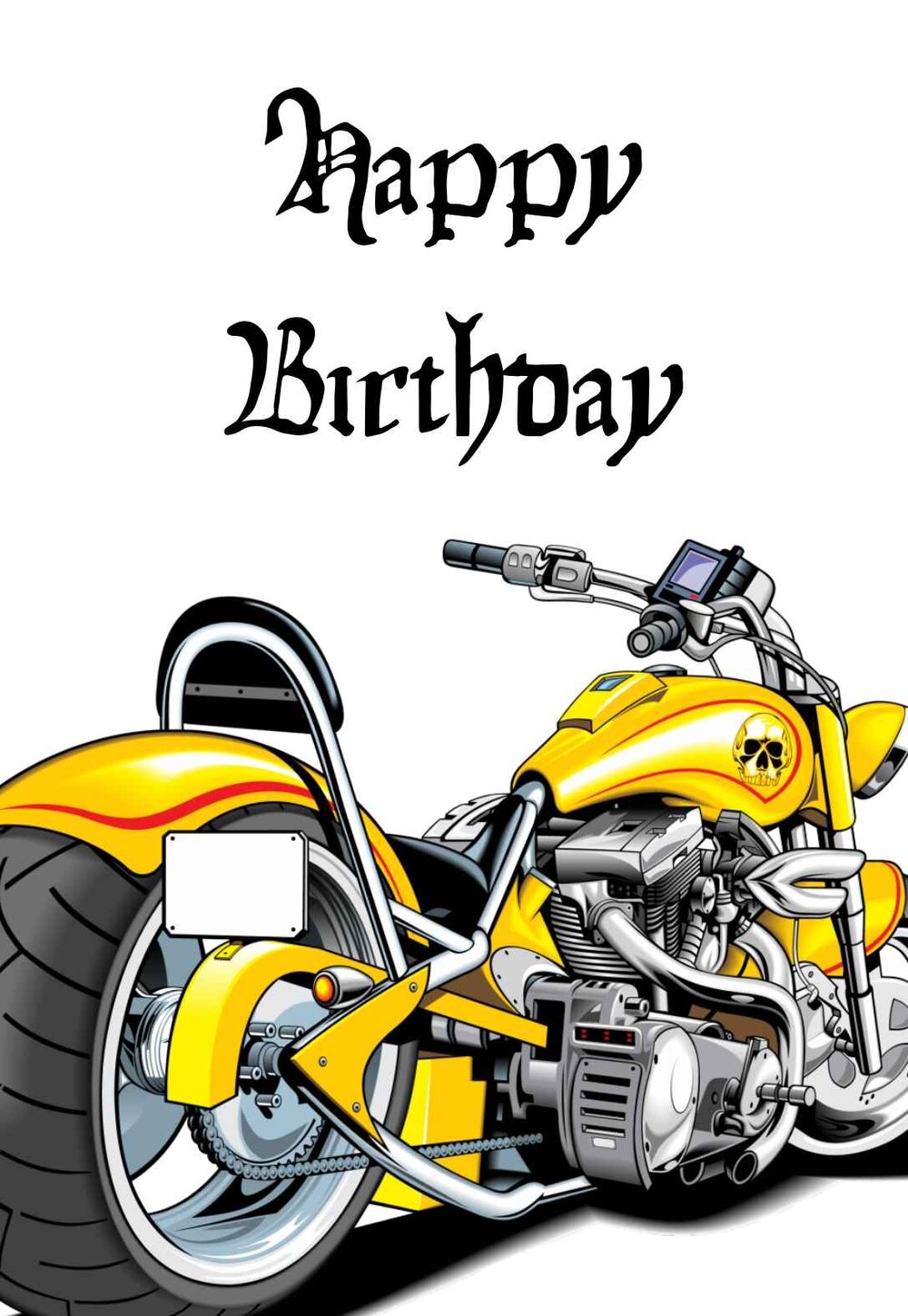 Motorbikes Printable Birthday Cards Printbirthday Cards