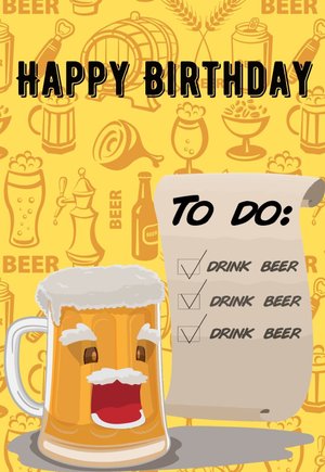 Beer Birthday Cards | Free printable birthday cards — PRINTBIRTHDAY.CARDS
