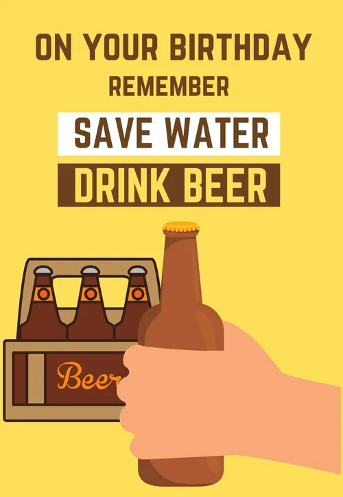 Beer Birthday Cards | Free printable birthday cards — PRINTBIRTHDAY.CARDS