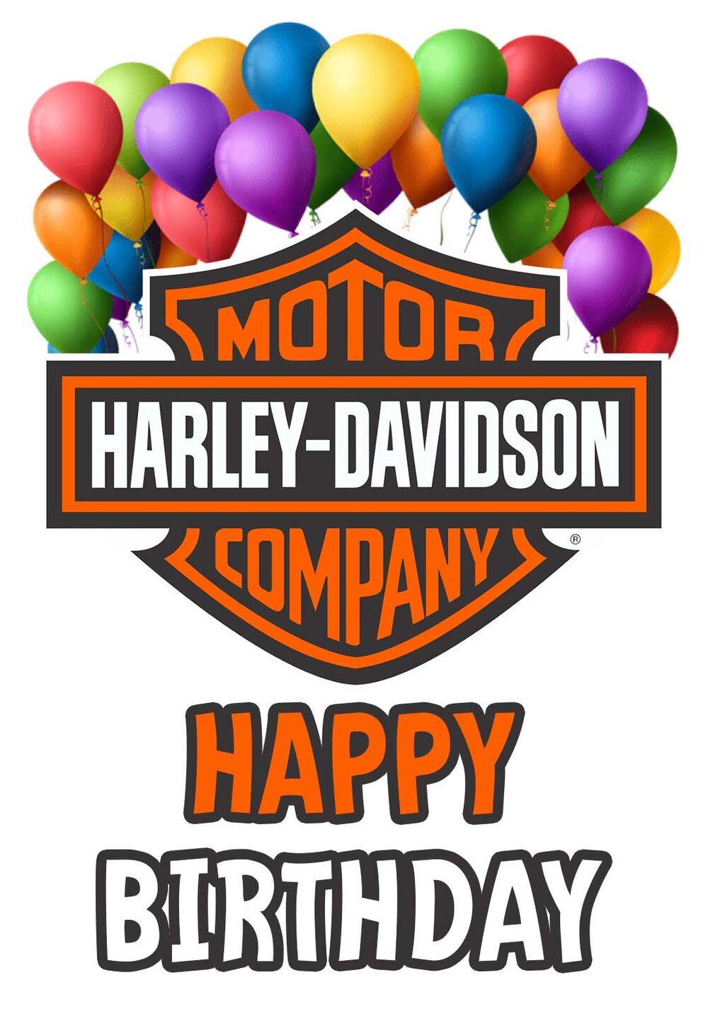 harley davidson logo printable birthday card