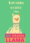 Llama Printable Birthday Cards — PRINTBIRTHDAY.CARDS