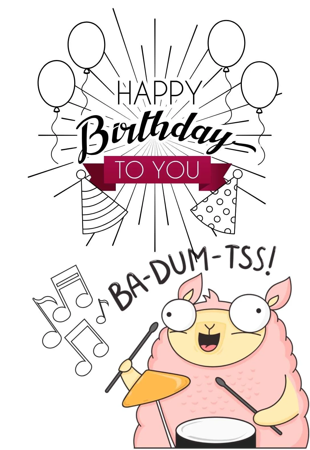 Llama Printable Birthday Cards — PRINTBIRTHDAY.CARDS