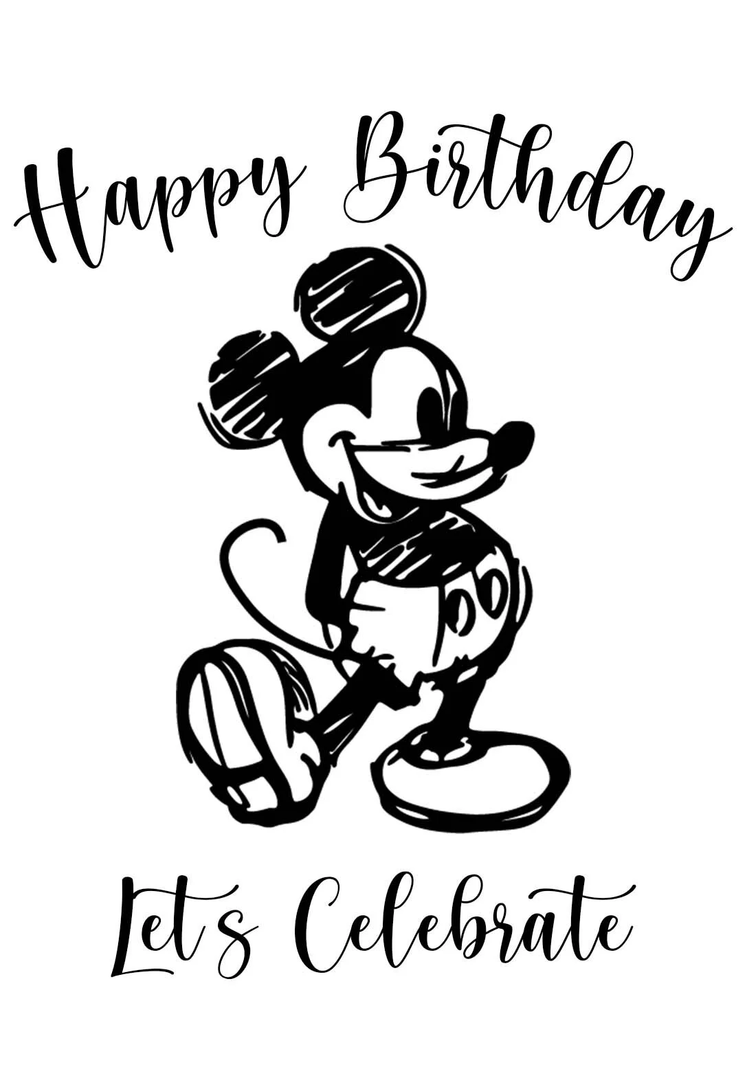Mickey Mouse Birthday Cards — PRINTBIRTHDAY.CARDS
