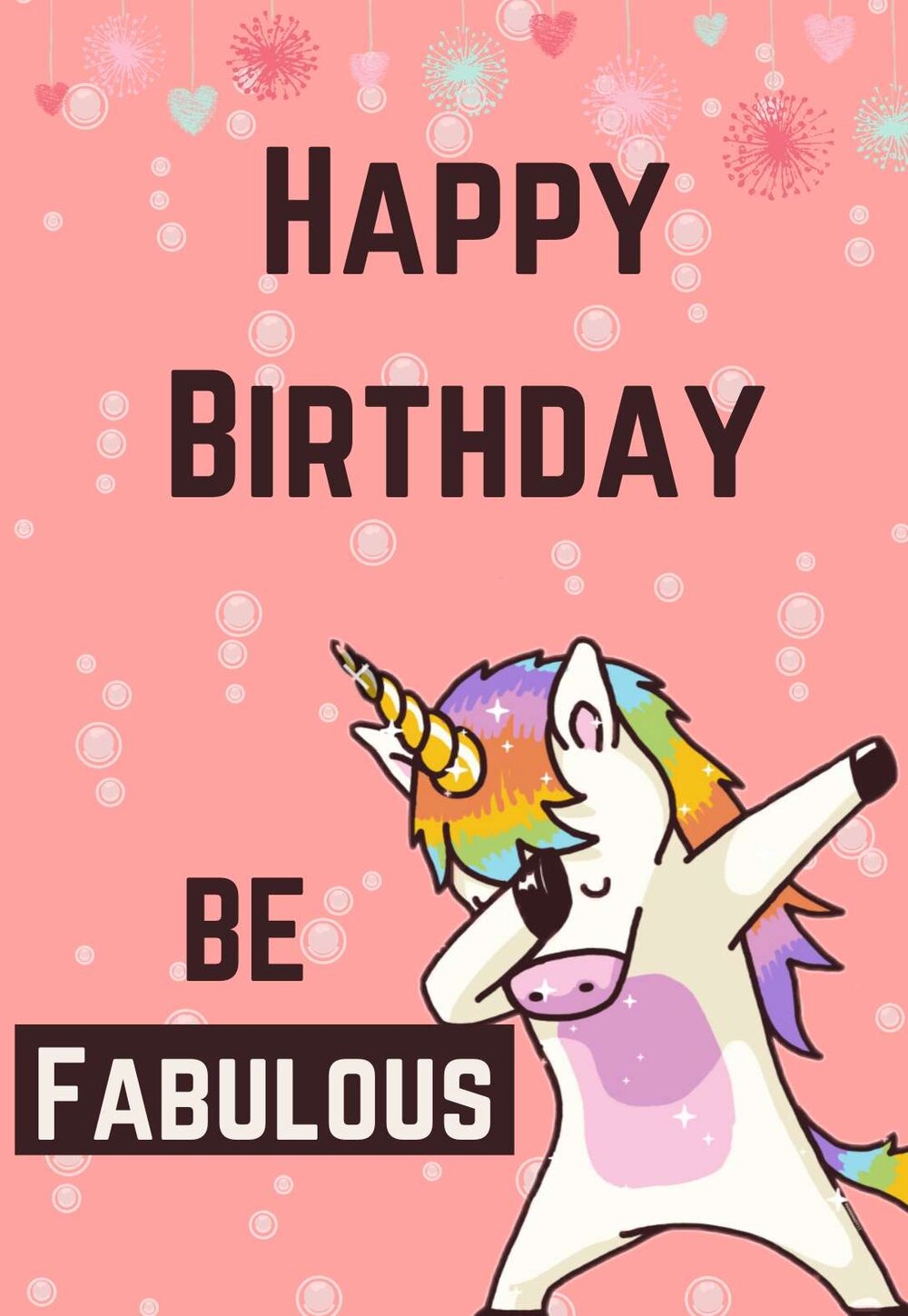 KIDS UNICORN BIRTHDAY CARDS PERSONALISED with any AGE RELATIONSHIP /& NAME