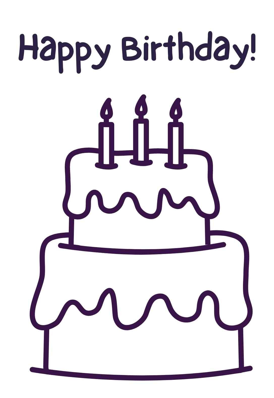 Birthday Cake Printable Birthday Cards — PRINTBIRTHDAY.CARDS