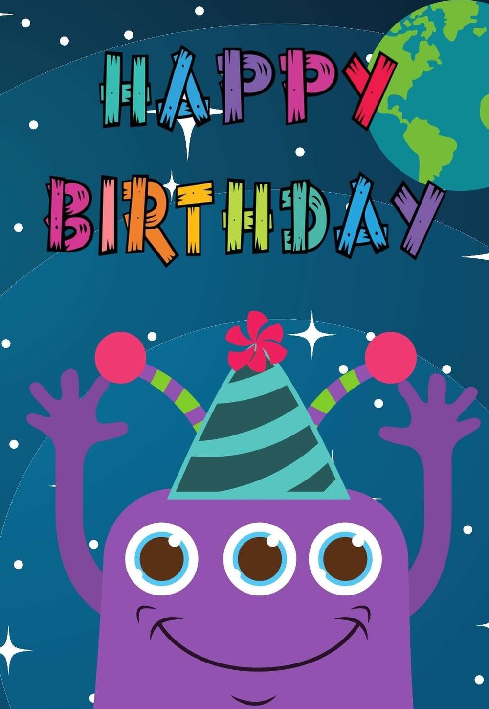 7 Alien & UFO Printable Birthday Cards — PRINTBIRTHDAY.CARDS