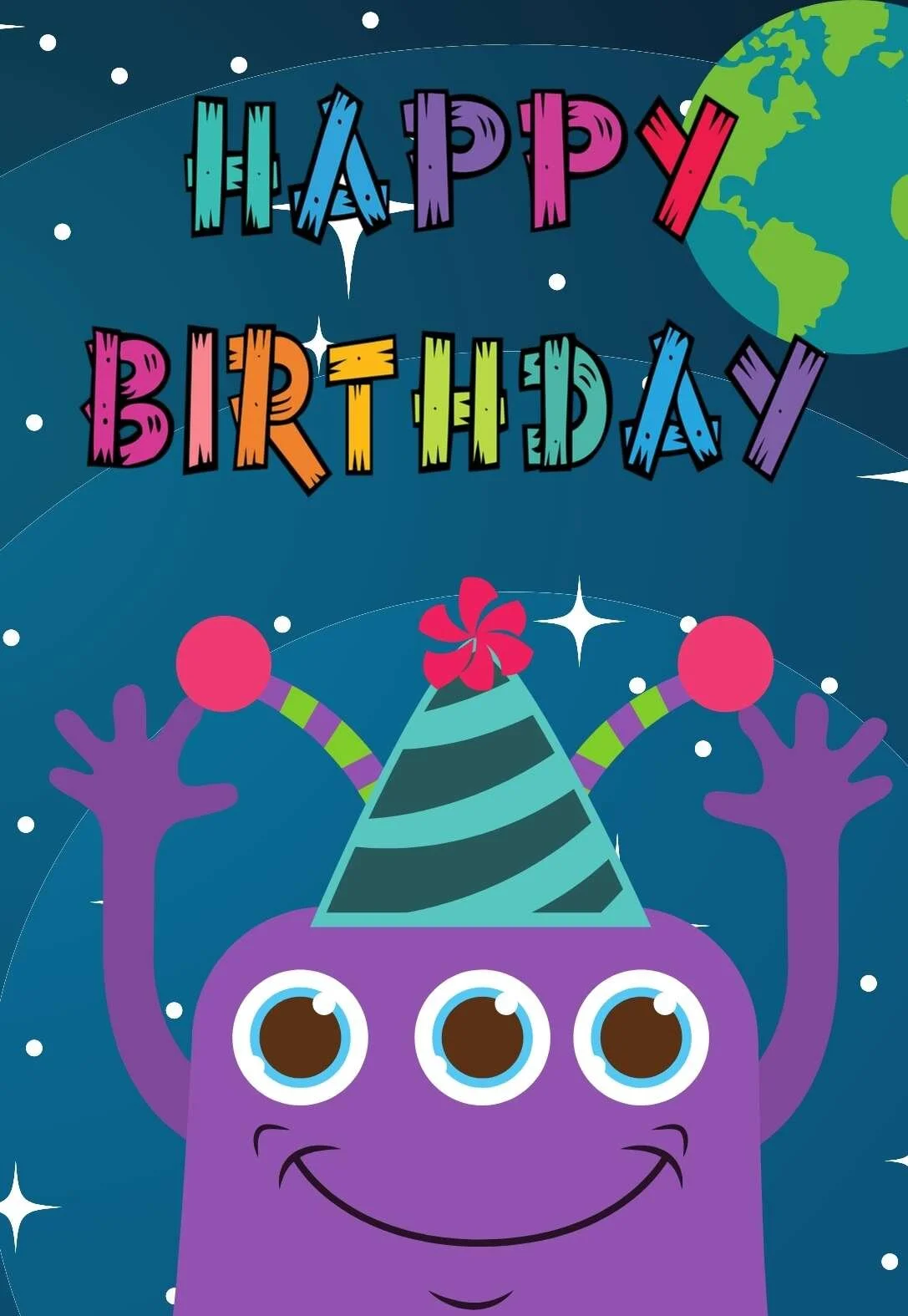 7 Alien & UFO Printable Birthday Cards — PRINTBIRTHDAY.CARDS