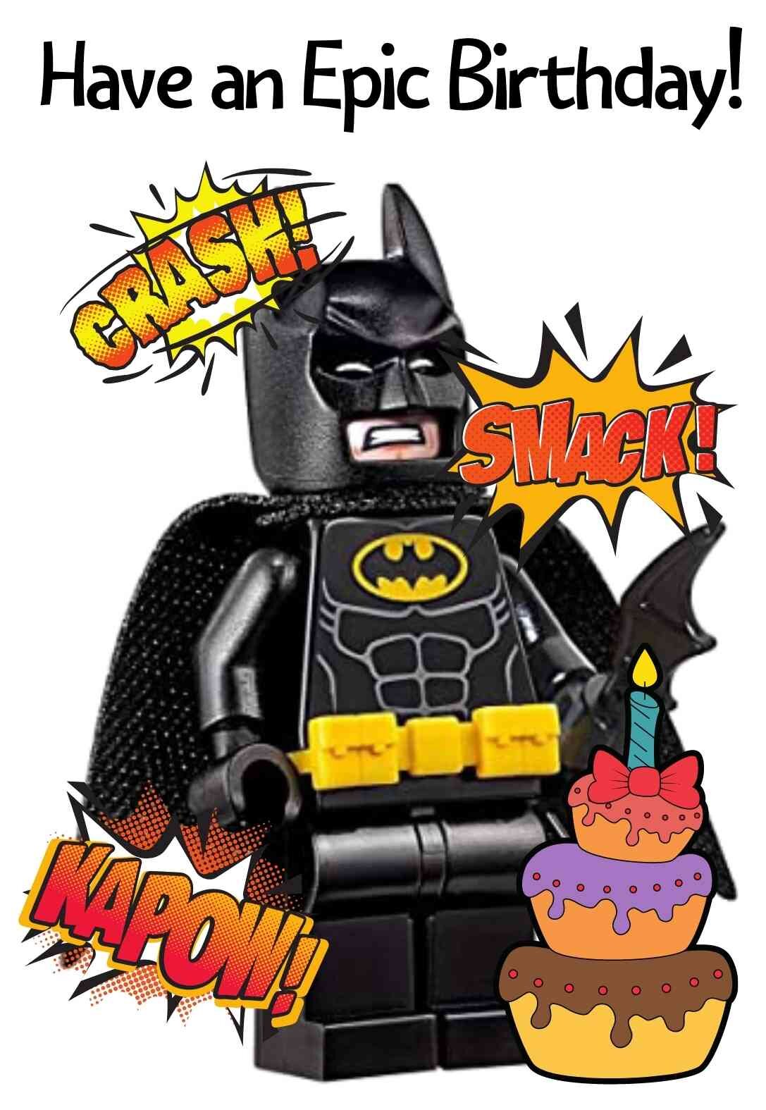 Batman Printable Birthday Cards - Printable Templates Free