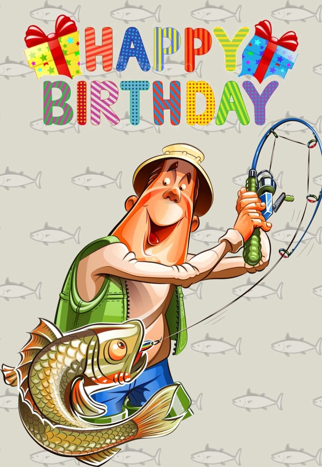 Fishing Printable Birthday Cards — PRINTBIRTHDAY.CARDS