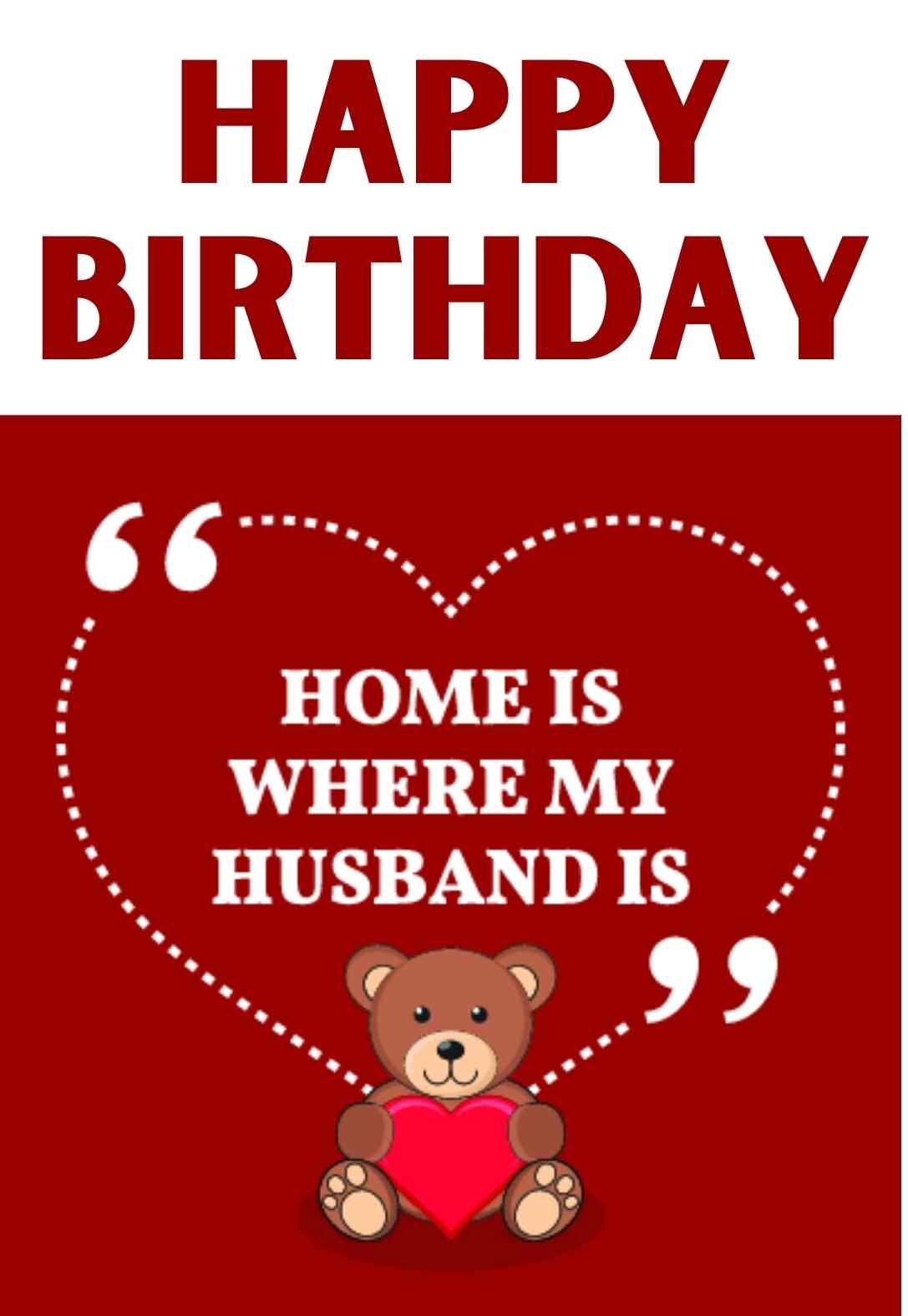 Happy Birthday To Husband Card Printable Free