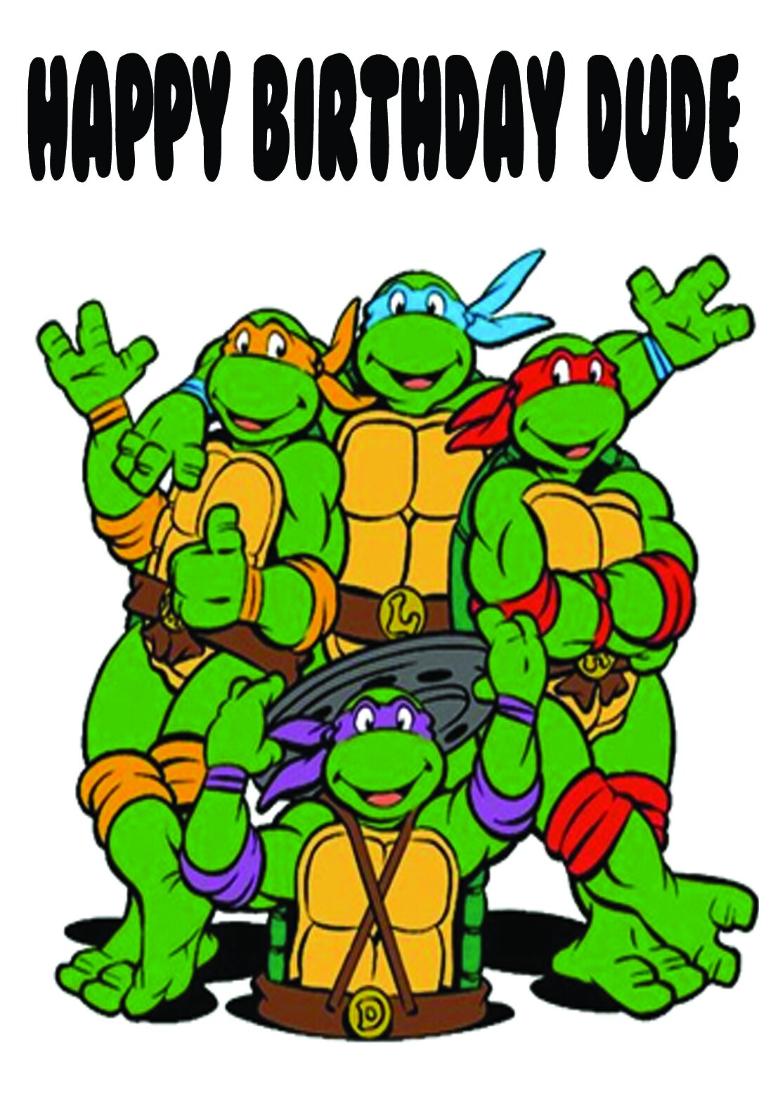 Ninja Turtle Birthday Card Printable