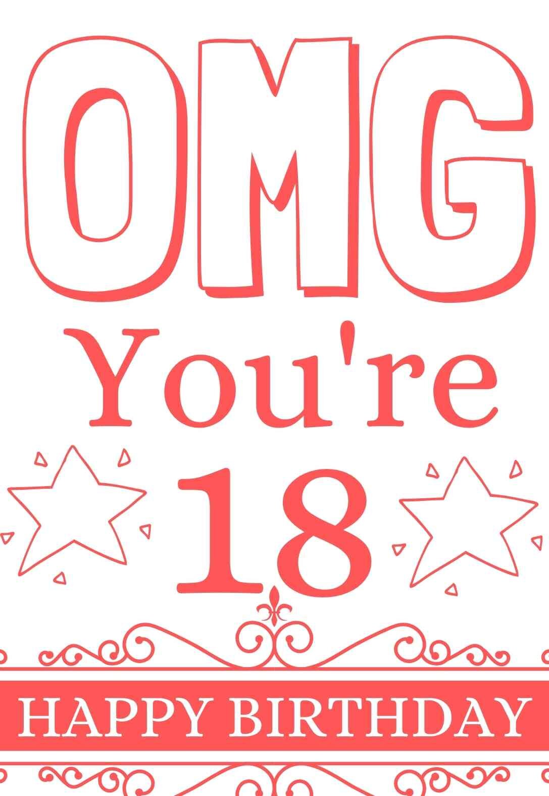 the best 18th birthday cards free printbirthdaycards - funny birthday ...