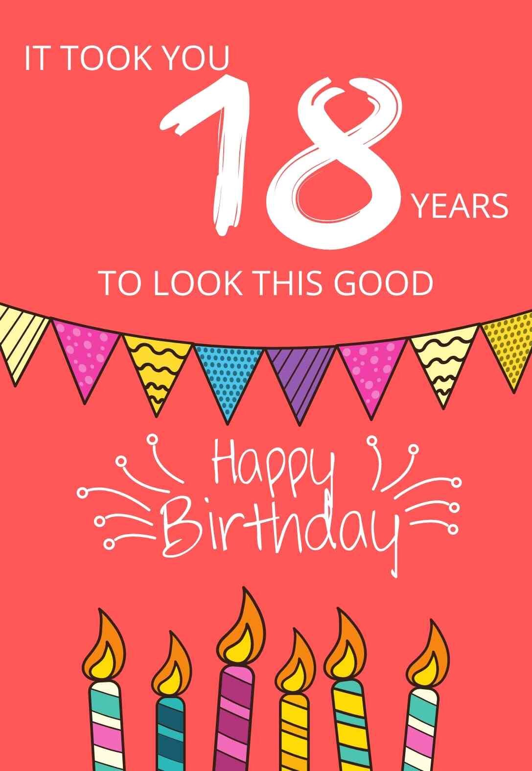 Free Printable 18th Birthday Cards Printable