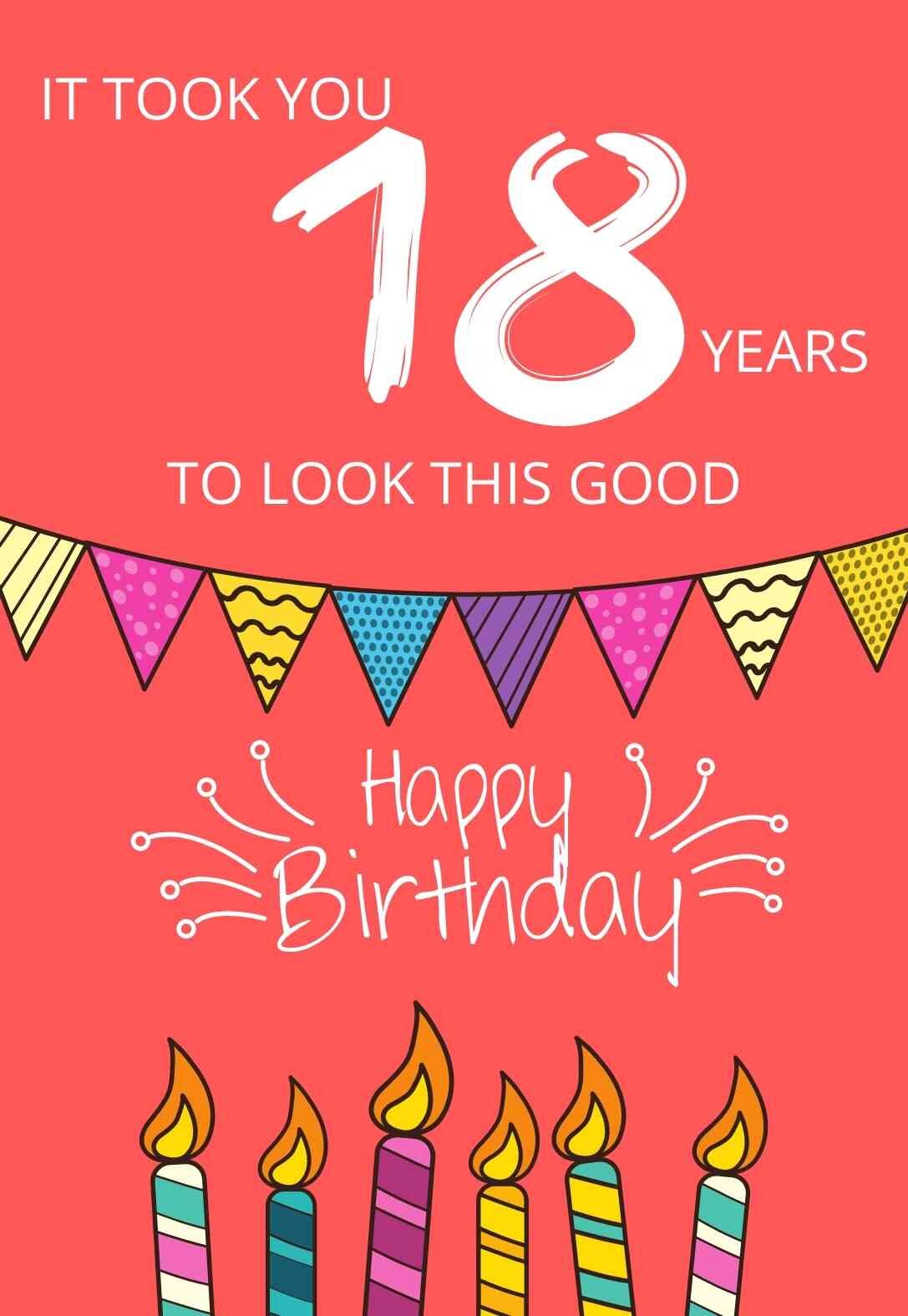 The Best 18th Birthday Cards free PRINTBIRTHDAY CARDS