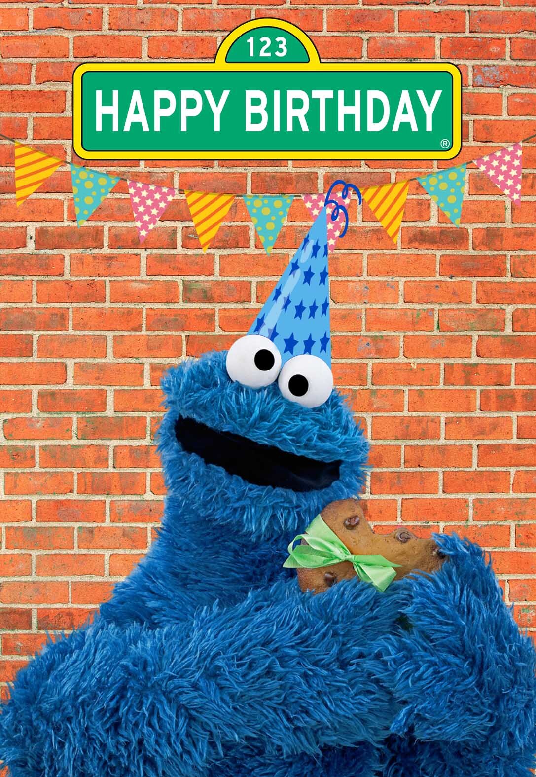 3 Delicious Cookie Monster Birthday Coloring Pages & Cards (free ...