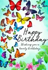 4 Beautiful Butterfly Printable Birthday Cards/Templates (free ...