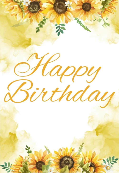 Sunflower Printable Birthday Cards — PRINTBIRTHDAY.CARDS