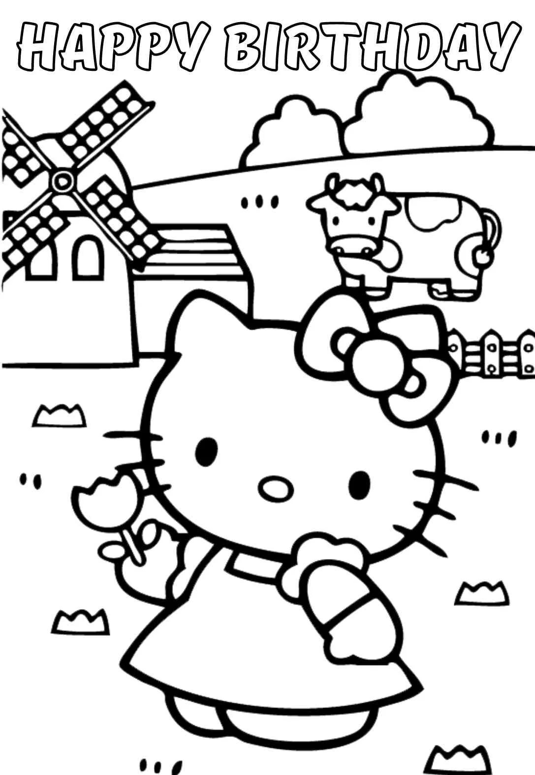 10 of the Cutest Hello Kitty Coloring Pages & Cards (free