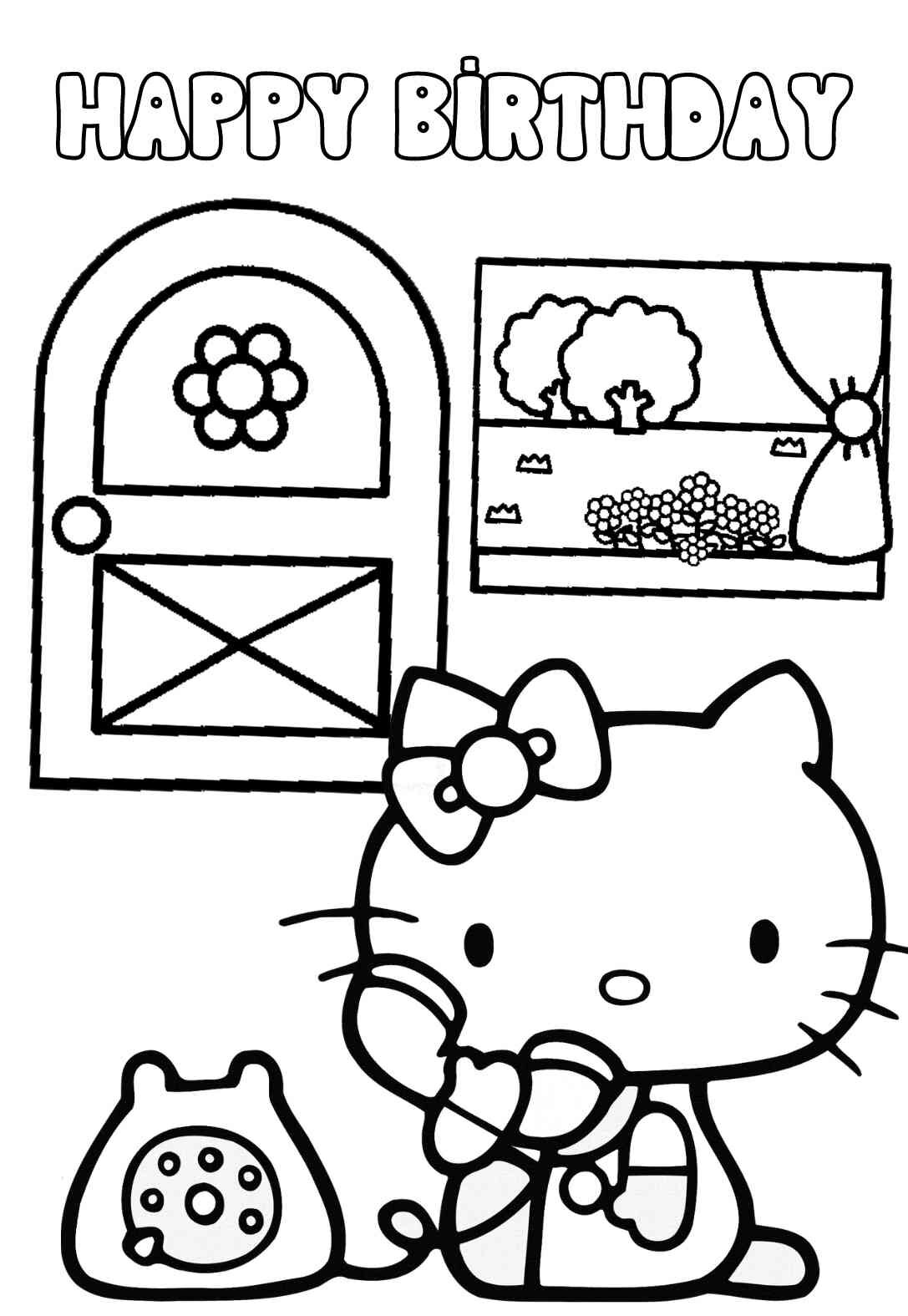 10 of the Cutest Hello Kitty Coloring Pages & Cards (free