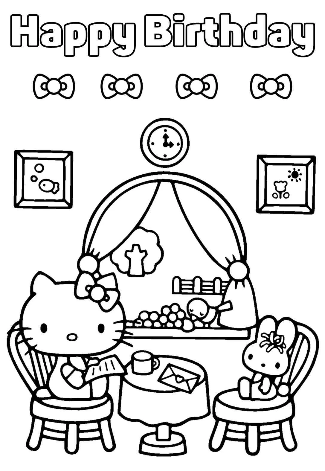 10 of the Cutest Hello Kitty Coloring Pages & Cards (free ...
