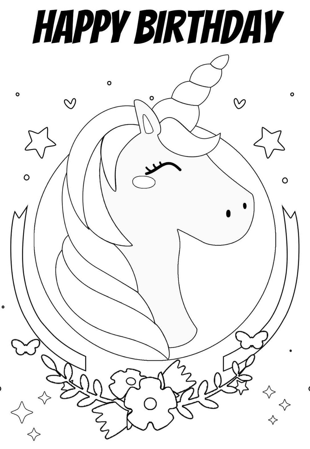 20 Unbelievable Unicorn Coloring Pages & Cards free ...