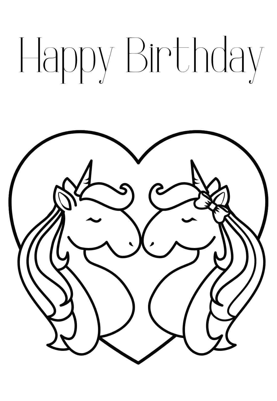 14 Unbelievable Unicorn Coloring Pages & Cards (free) — PRINTBIRTHDAY.CARDS