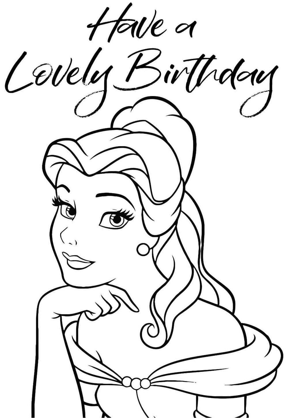 20+ Sensational Disney Birthday Coloring Pages & Cards free ...