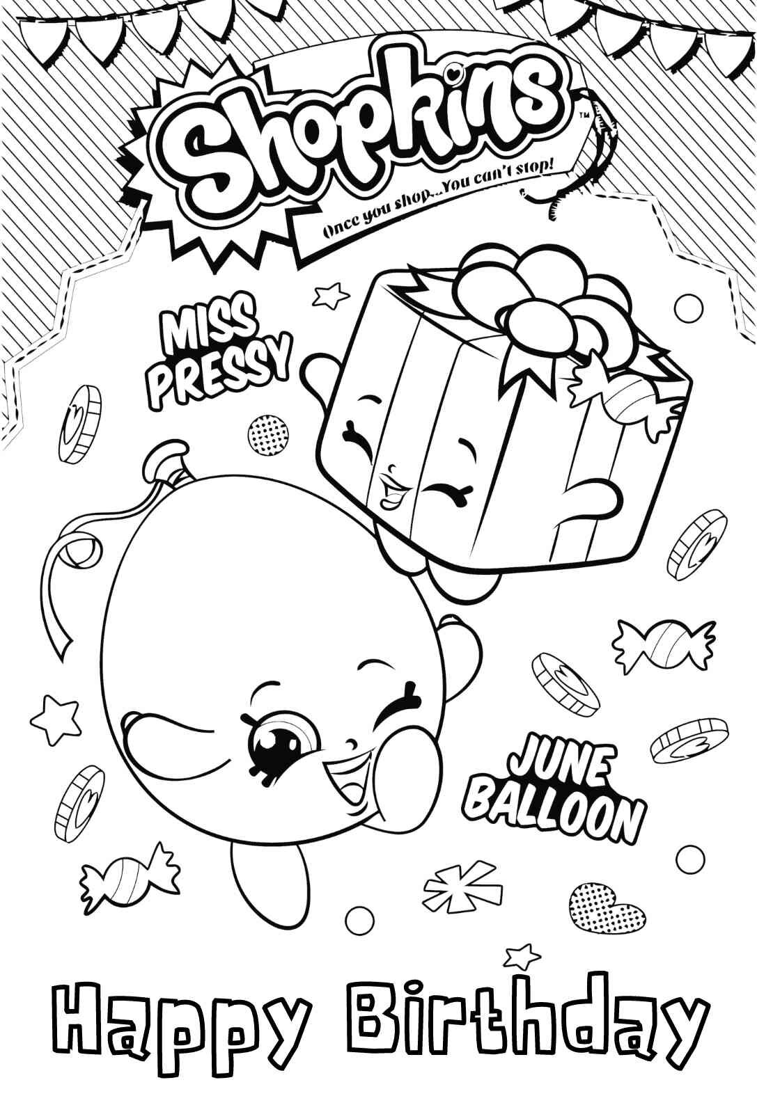10 of the Cutest Shopkins Birthday Coloring Pages &amp; Cards (free ...